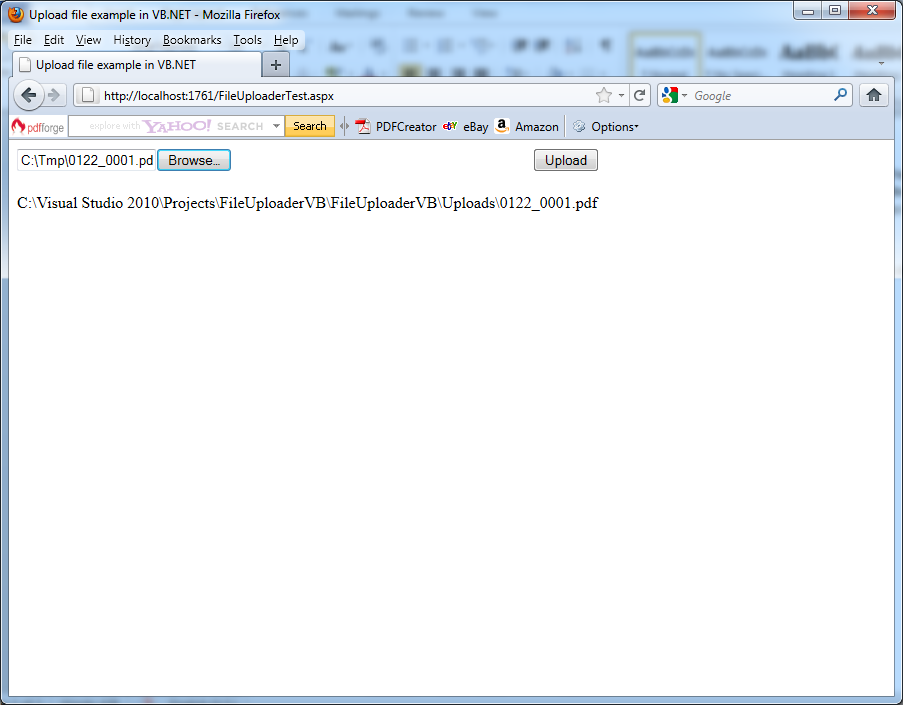 How To Upload Files To The Web Server With FileUpload Control In VB ...