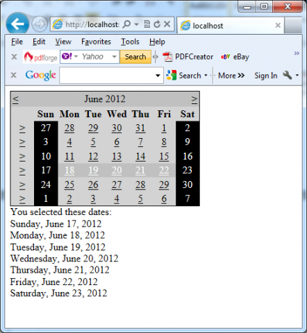 How to use the Calendar control in ASP NET page in C# Tutorial